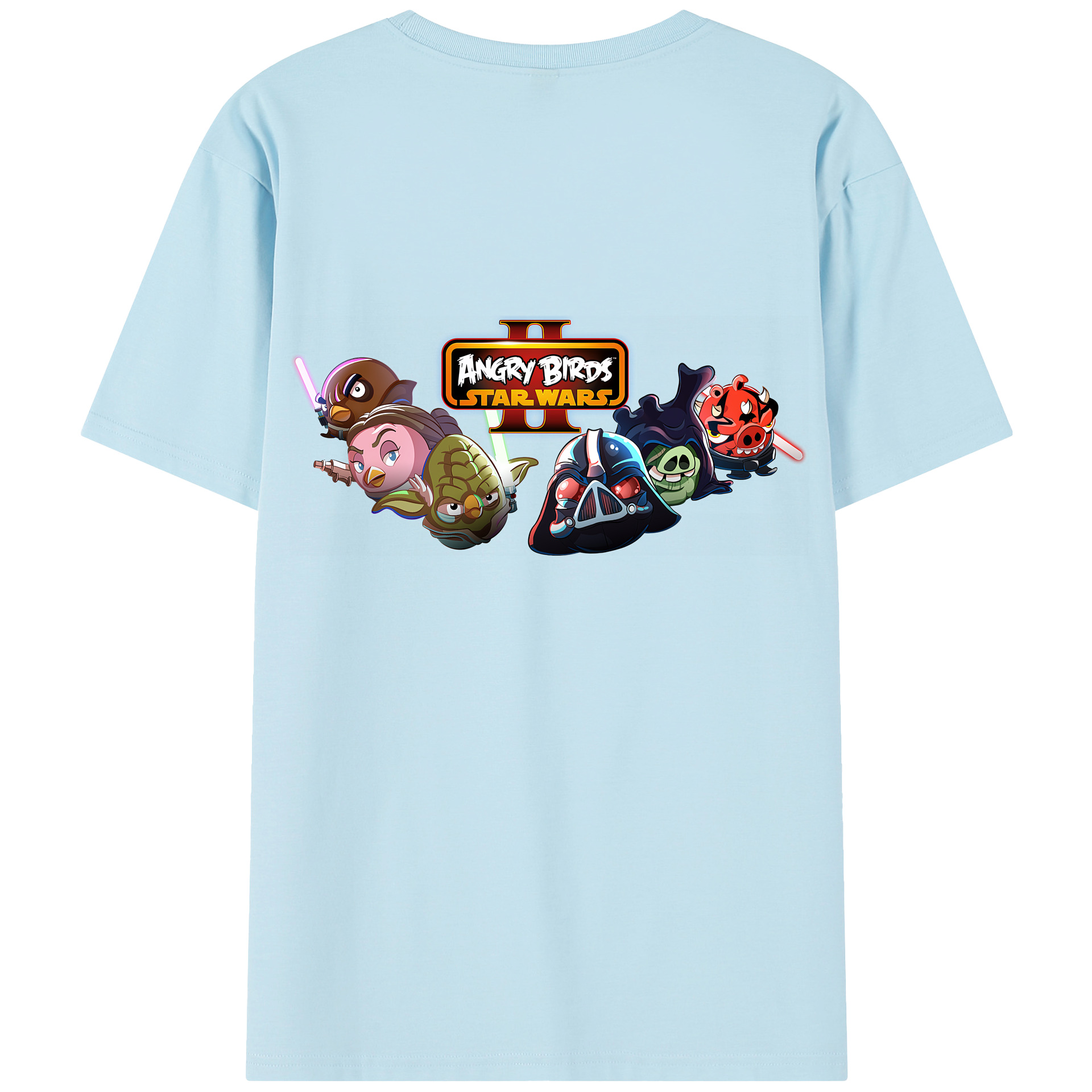 （画像用） Angry Birds アングリーバード 綿100％半袖Tシャツ（背面プリント）